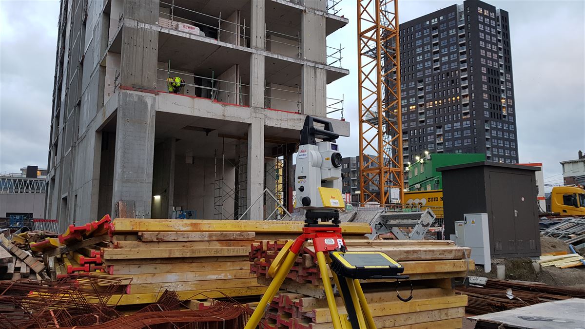 Totaalstation voor projectbouw