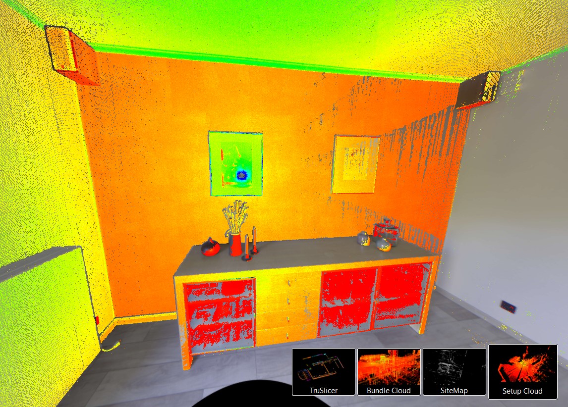 3D-puntenwolk scan interieur met Leica