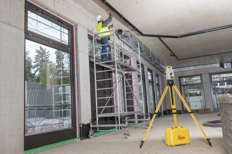 Leica iCON iCT30 totaalstation voor HVAC-installatie