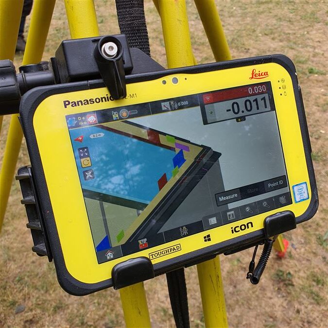 Leica iCON-tablet voor BIM-uitzetwerk